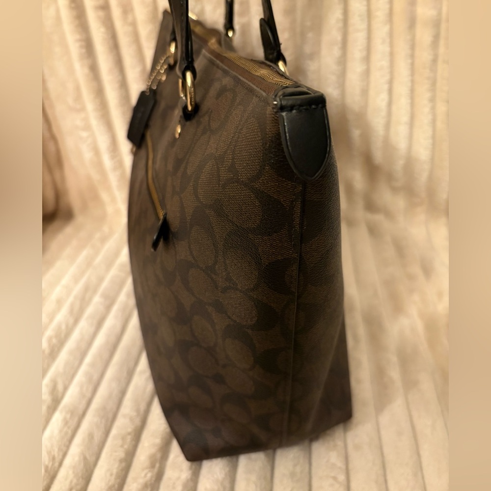Coach Dark Brown Signature Tote - Picture 6 of 9